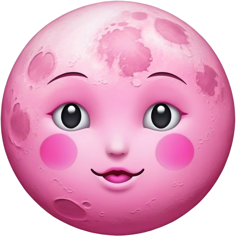 Pink moon emoji