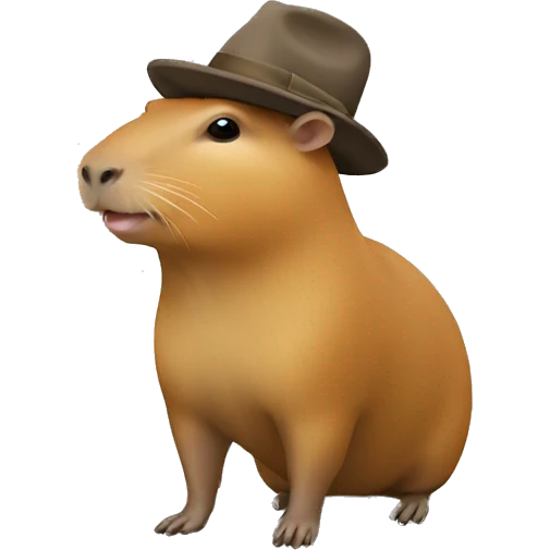 Capybara with hat emoji
