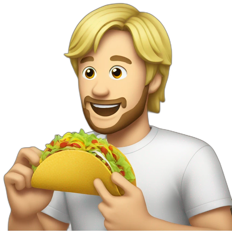 pewdiepie eating taco emoji