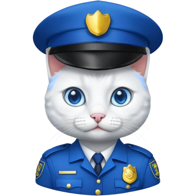 white cat police emoji