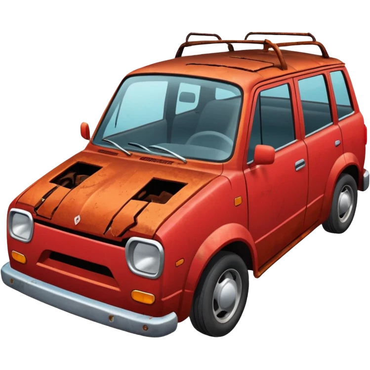 Broken Urban Vehicle red emoji