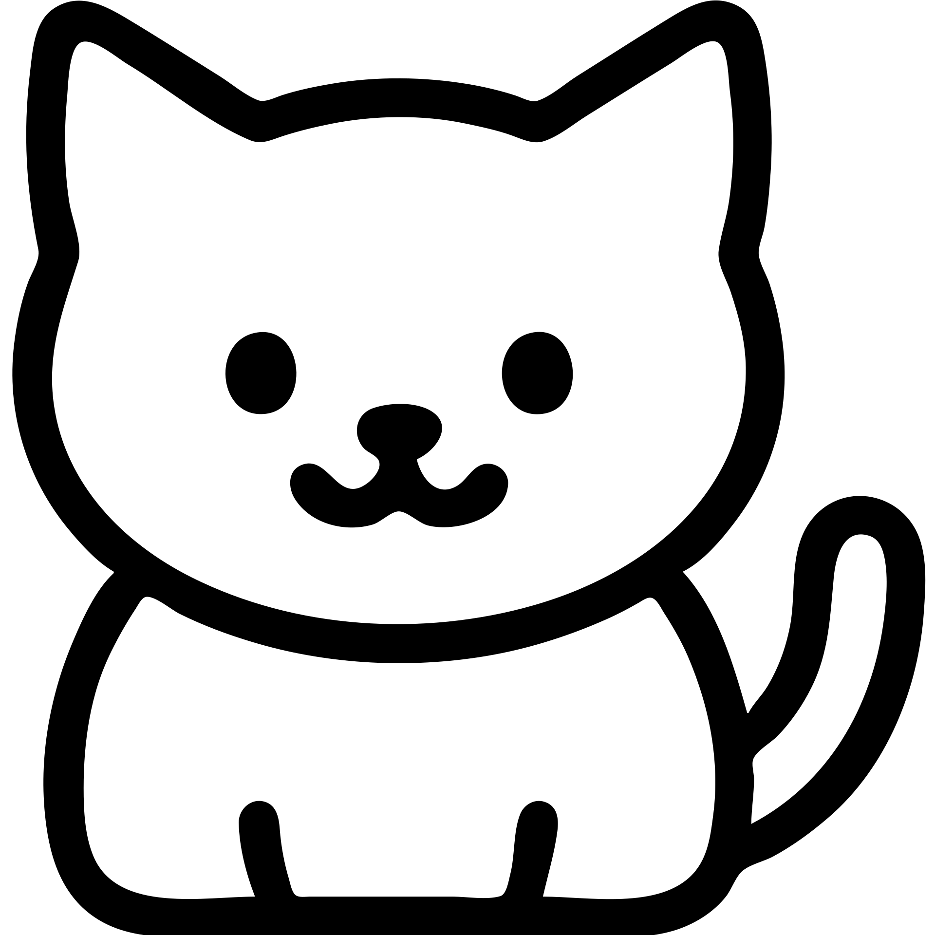 cute cat icon, simple and recognizable, clean lines emoji