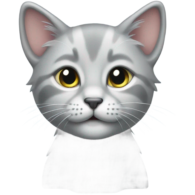 Silver kitten emoji