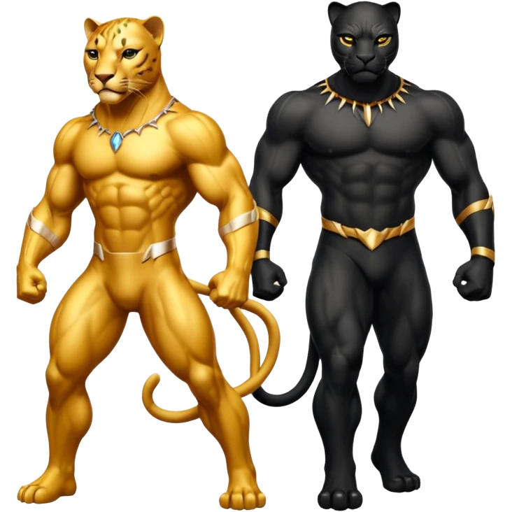 Quieronun emoji de una pantera color dorada y otra color negra, pueden ser separadas o juntas segun sea tu tecnologia para q salgan muy bonitas emoji