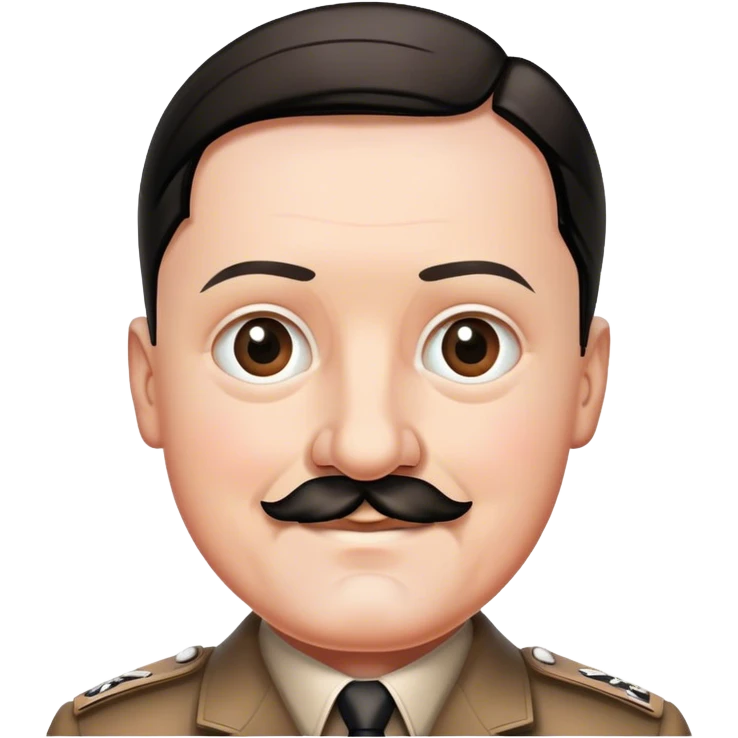 Hitler, cute, smiling emoji