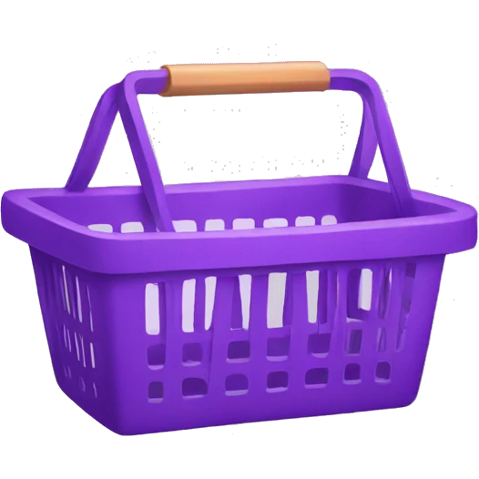 shopping basket violet emoji