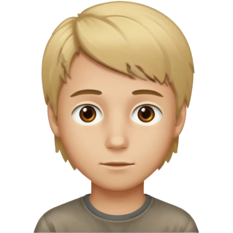 dirty blond haired boy witth brown eyes emoji
