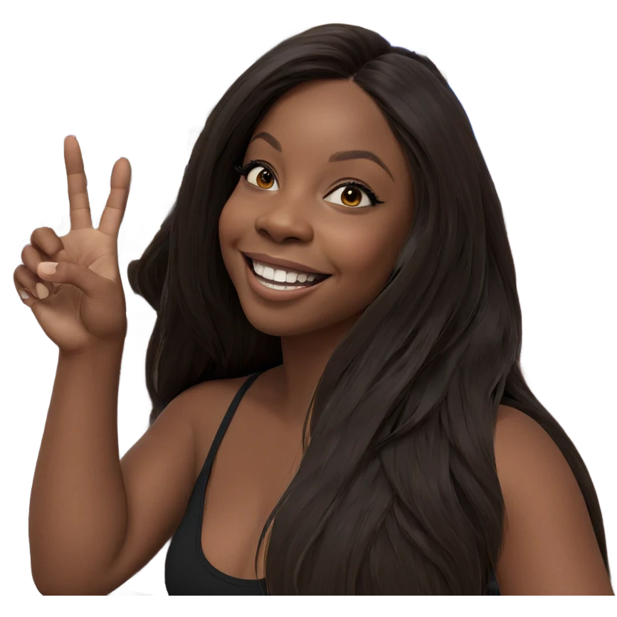 smiling girl with long hair emoji