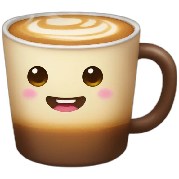 kawaii coffee emoji