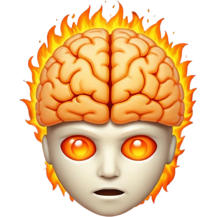 brain at fire emoji