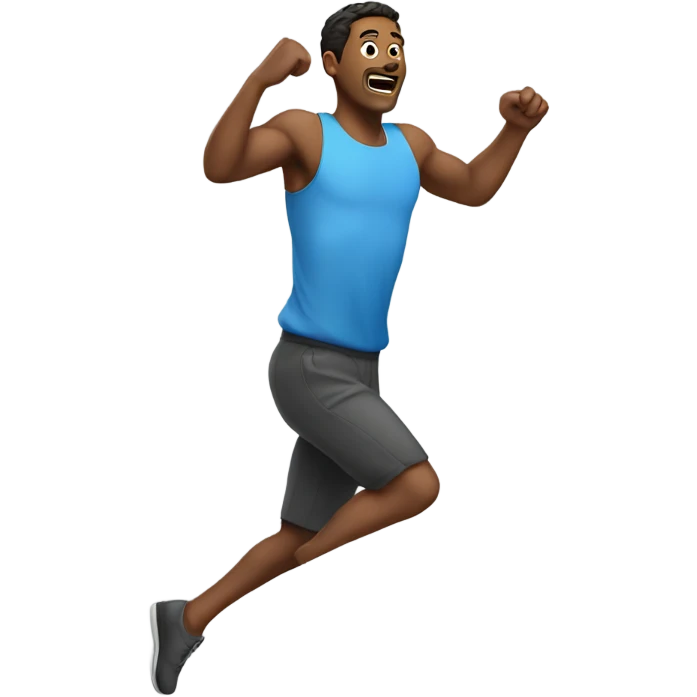 man jumping row emoji