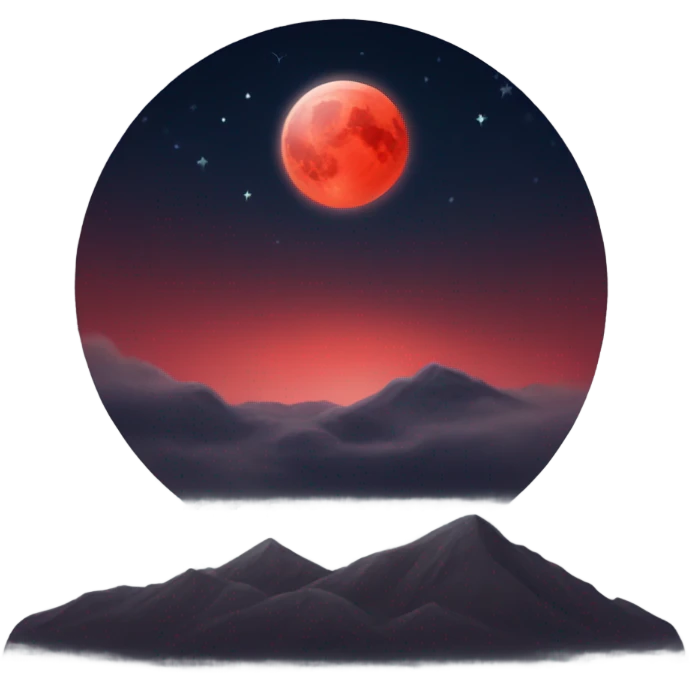 Red moon emoji