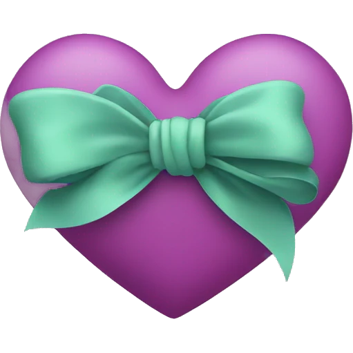 Heart with bow emoji