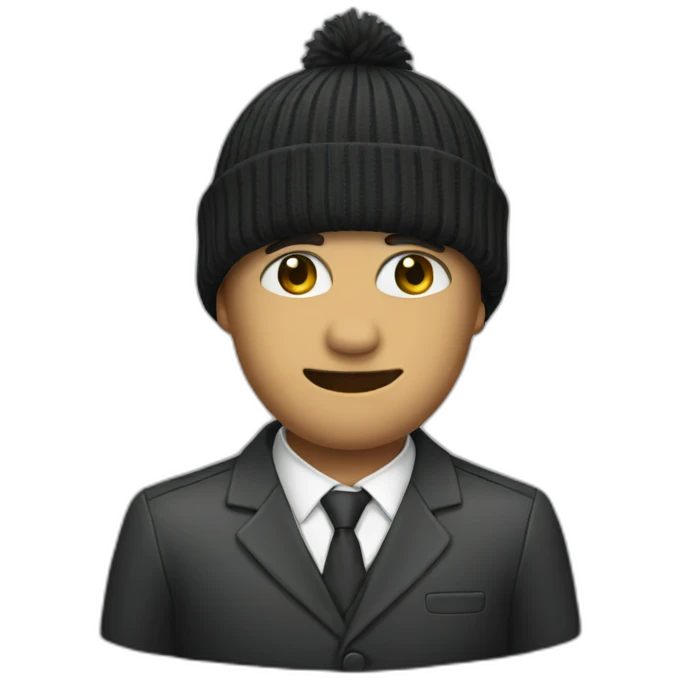 suit beanie emoji