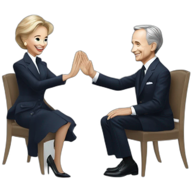Christian Dior making high five with Bernard Arnault emoji