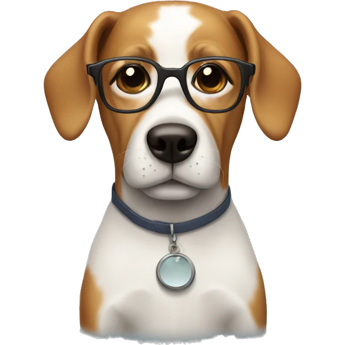 dog with glasses  emoji