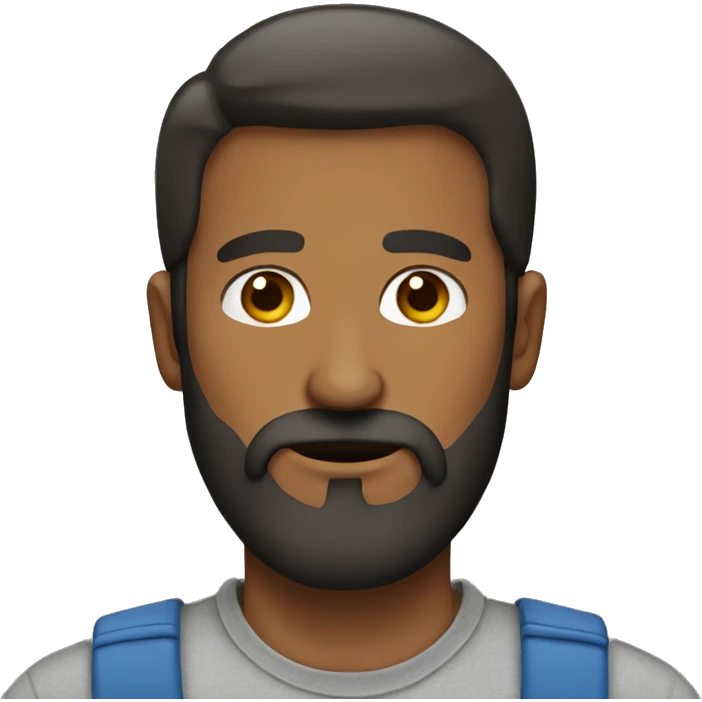 a guy with no mustache but a full beard emoji