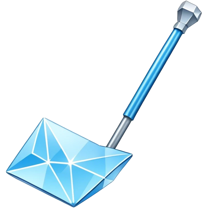 detailed diamond hoe from Minecraft emoji