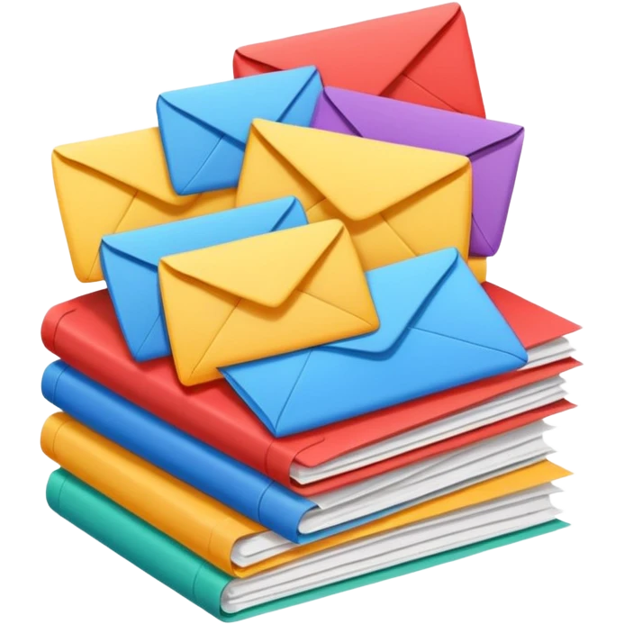 a lot of notification mail to respond emoji