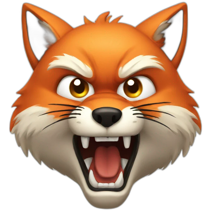 very angry fox emoji