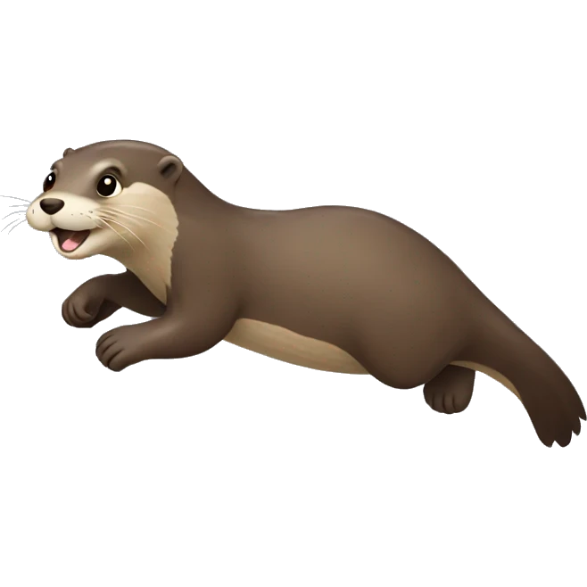 Otter running emoji