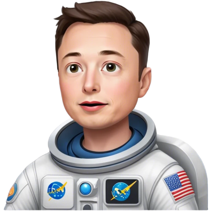 elon musk on moon emoji