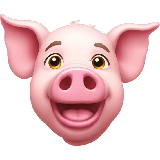 high pig emoji