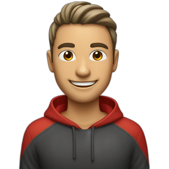 cara sonriente con piel de color rojo emoji