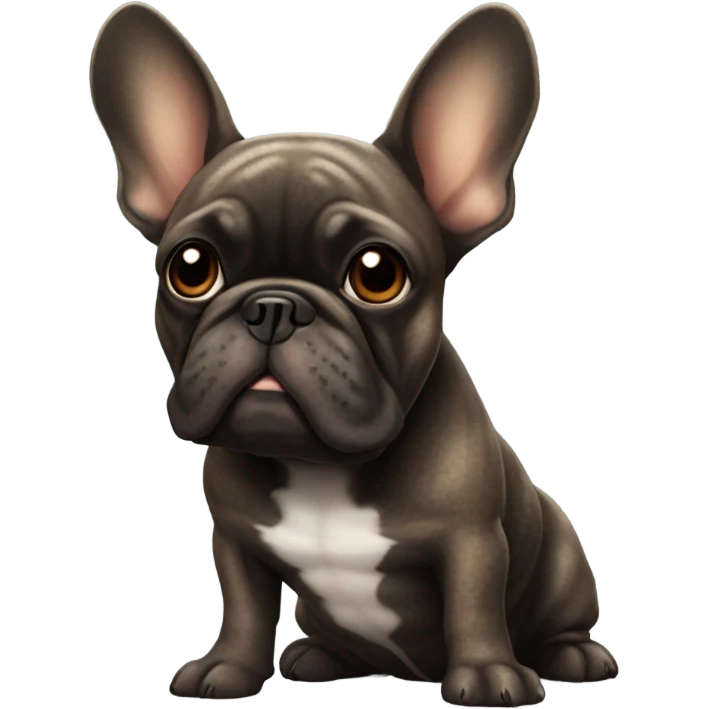 Brindle french bulldog emoji