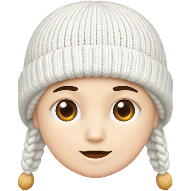white knitted wool cap piece of clothing emoji