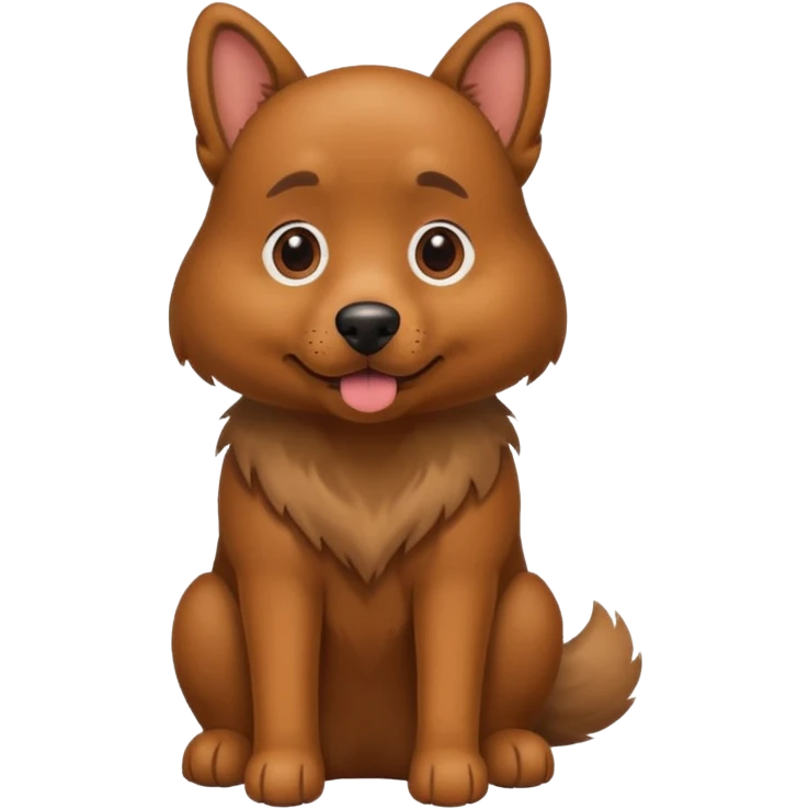 brown dog sitting emoji