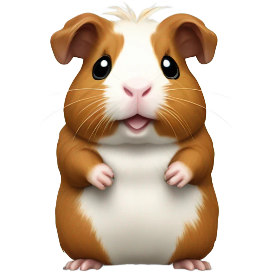 Guinea pig holding up its middle finger emoji