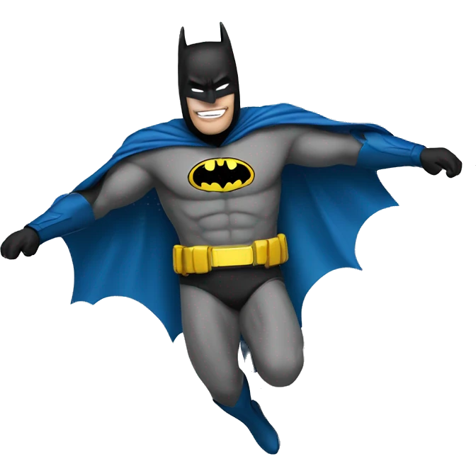 Batman doing a flip emoji