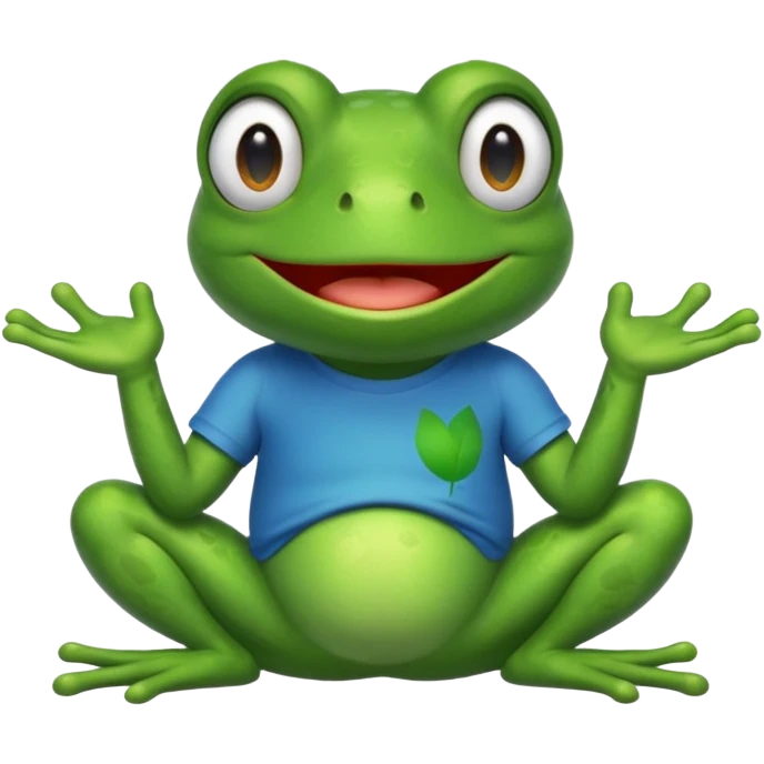 frog with tshirt emoji