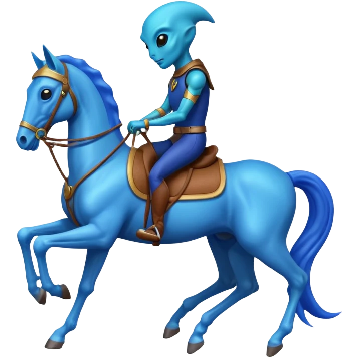 Alien on horse. emoji