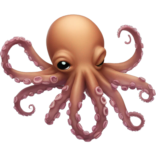 Octopus doing a backflip emoji
