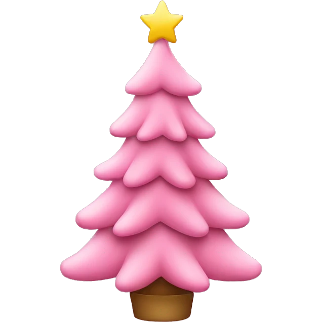 Pink Christmas tree emoji