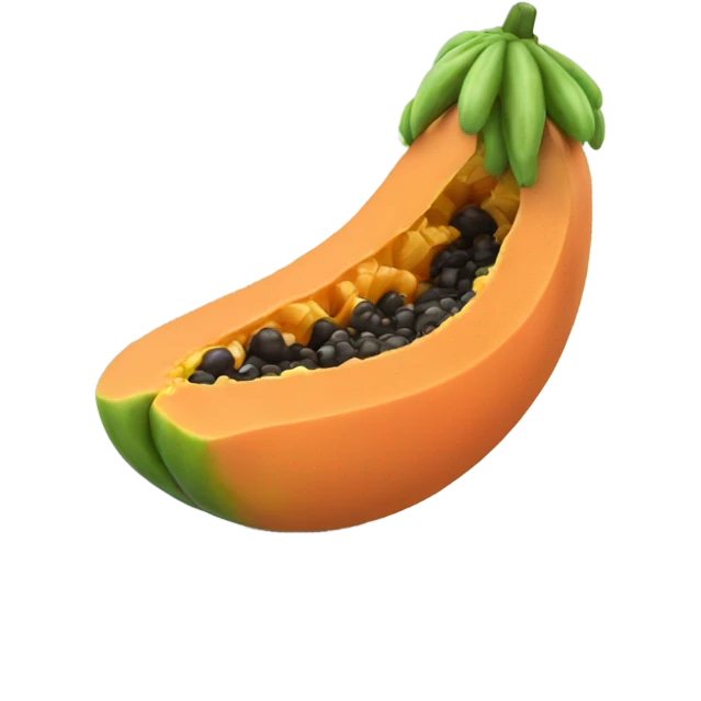 Realistic Papaya  emoji