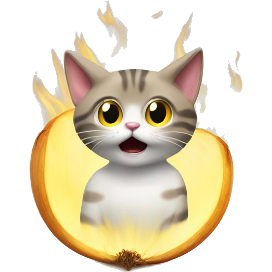 Cat onion smelly stinky rays emoji