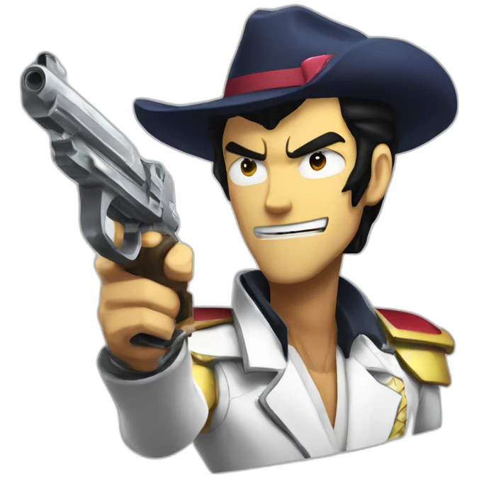 Space dandy with pistol emoji