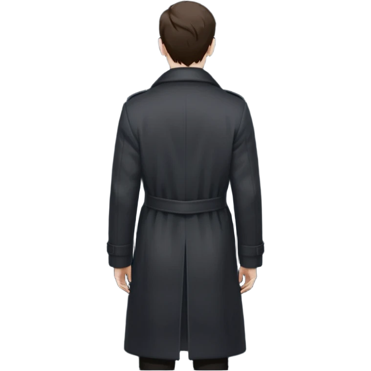 unidentified nongendered person standing ,view from the back emoji