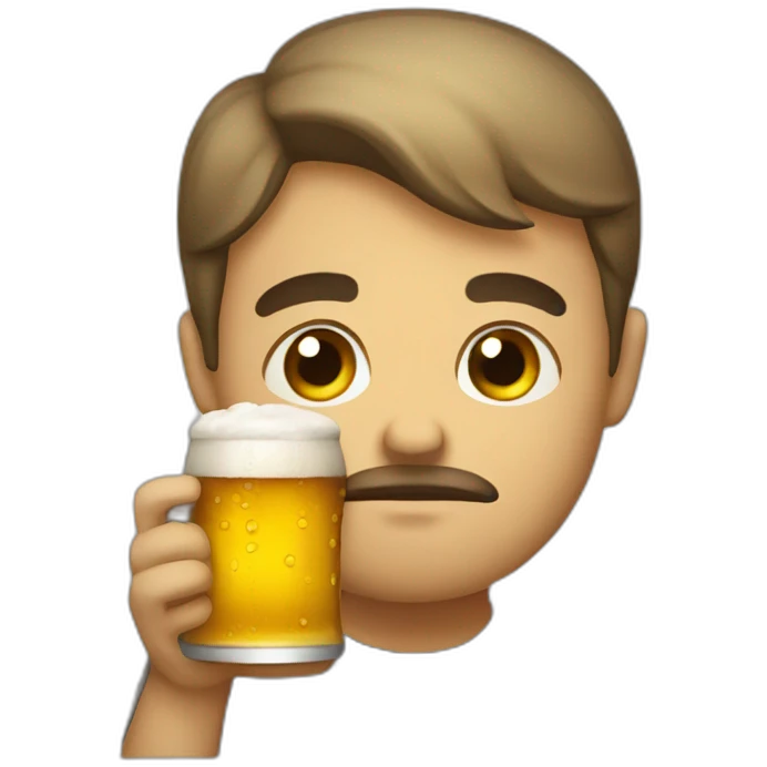 Sad beer emoji