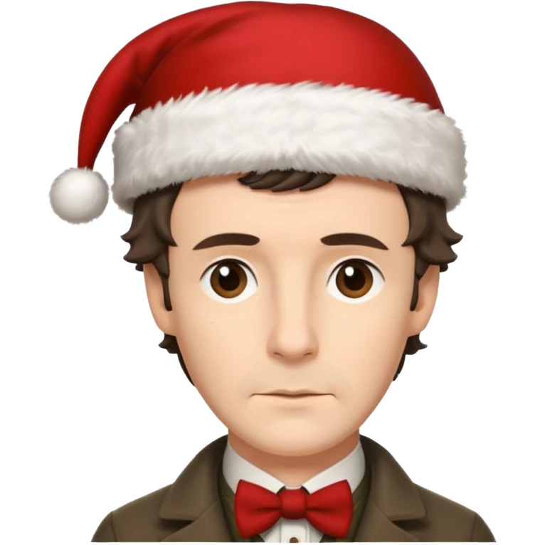  sherlock holmes with a xmas hat emoji
