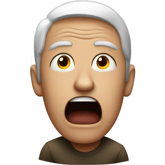scared man emoji