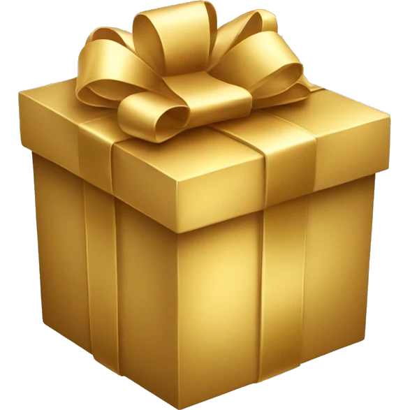 gold gift box emoji