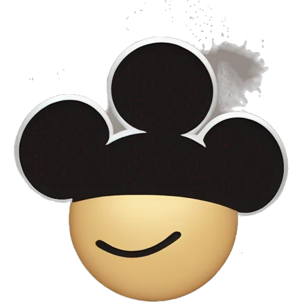 Mickey Mouse head silhouette ￼ emoji