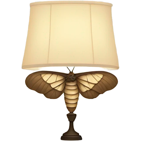 Moth on a lamp shade emoji