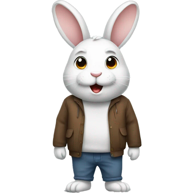 rabbit stand as human emoji
