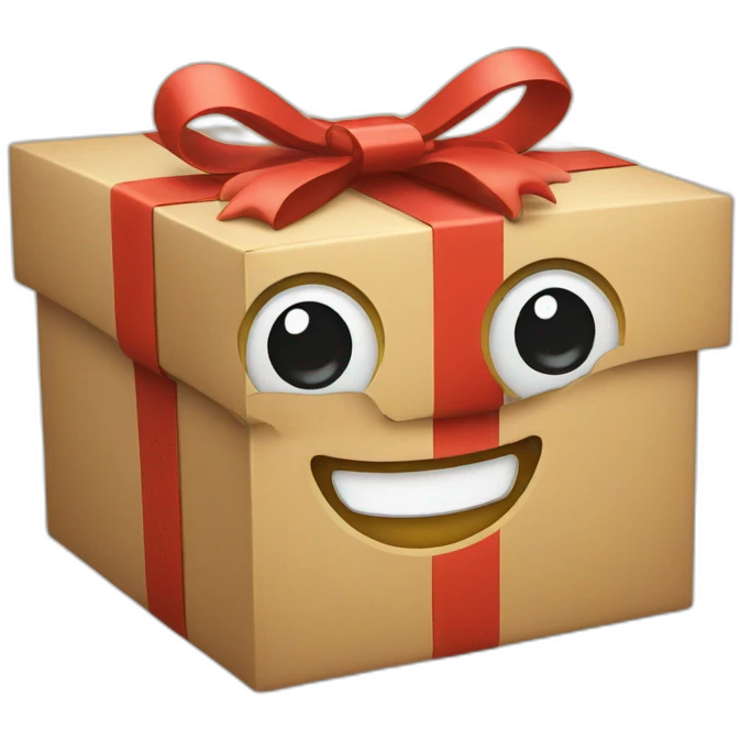 gift box with smile emoji