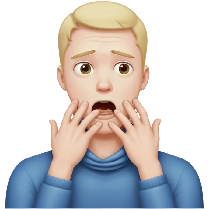 guy has hands around his neck  emoji